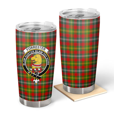 Clan Forrester Tartan Crest Tumbler EF30