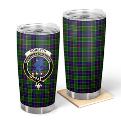 Clan Forsyth Modern Tartan Crest Tumbler GC57 Clan Forsyth Tartan Today   