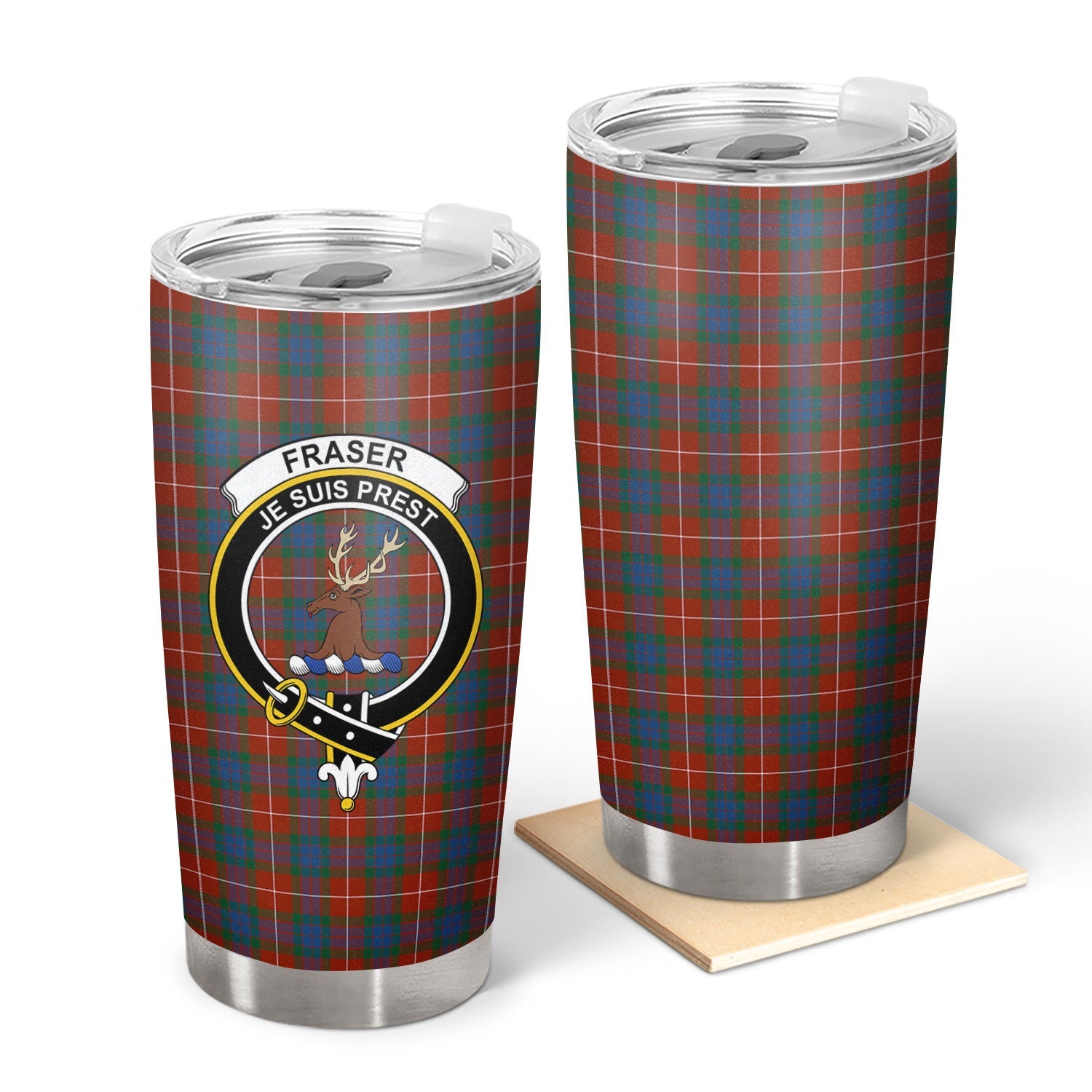 Clan Fraser (of Lovat) Ancient Tartan Crest Tumbler XJ30 Clan Fraser Tartan Today   