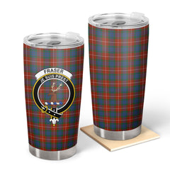 Clan Fraser (of Lovat) Ancient Tartan Crest Tumbler XJ30 Clan Fraser Tartan Today   