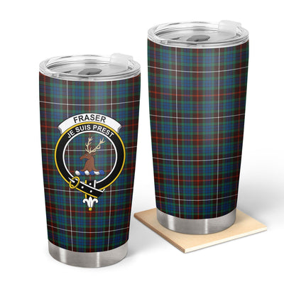 Clan Fraser (of Lovat) Hunting Ancient Tartan Crest Tumbler