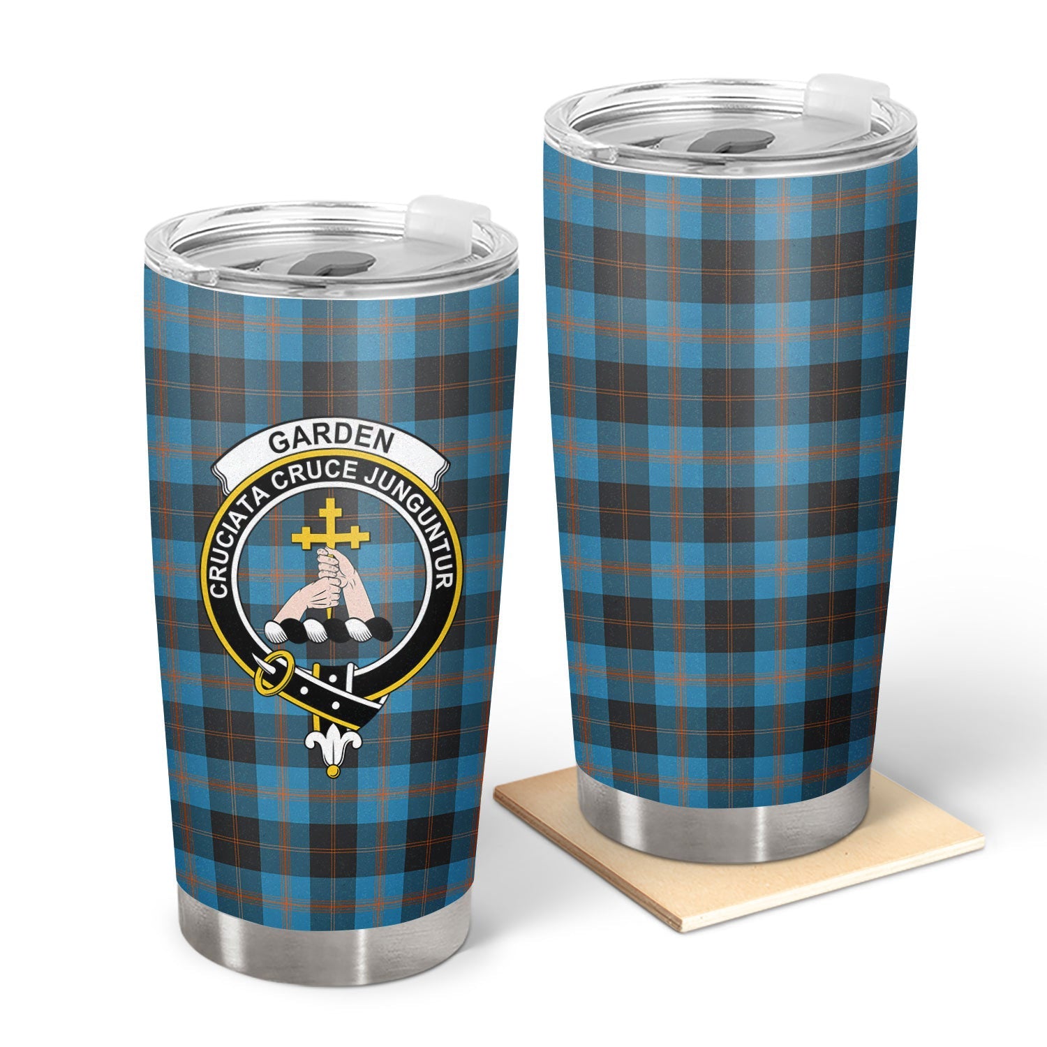 Clan Garden Tartan Crest Tumbler PT48 Garden Tartan (Clan Garden) Tartan Today   