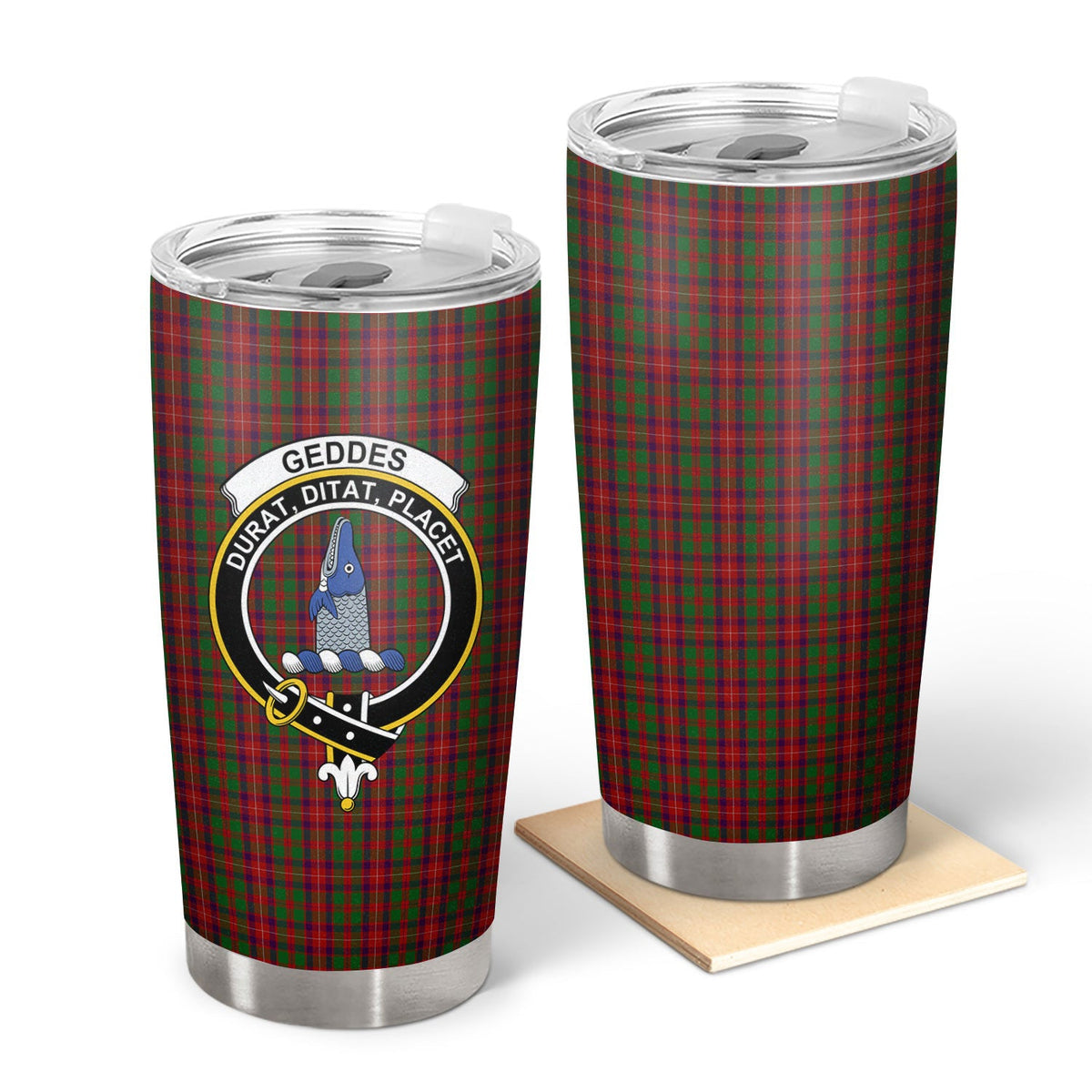 Clan Geddes Tartan Crest Tumbler IM85 Clan Ged Tartan Today   