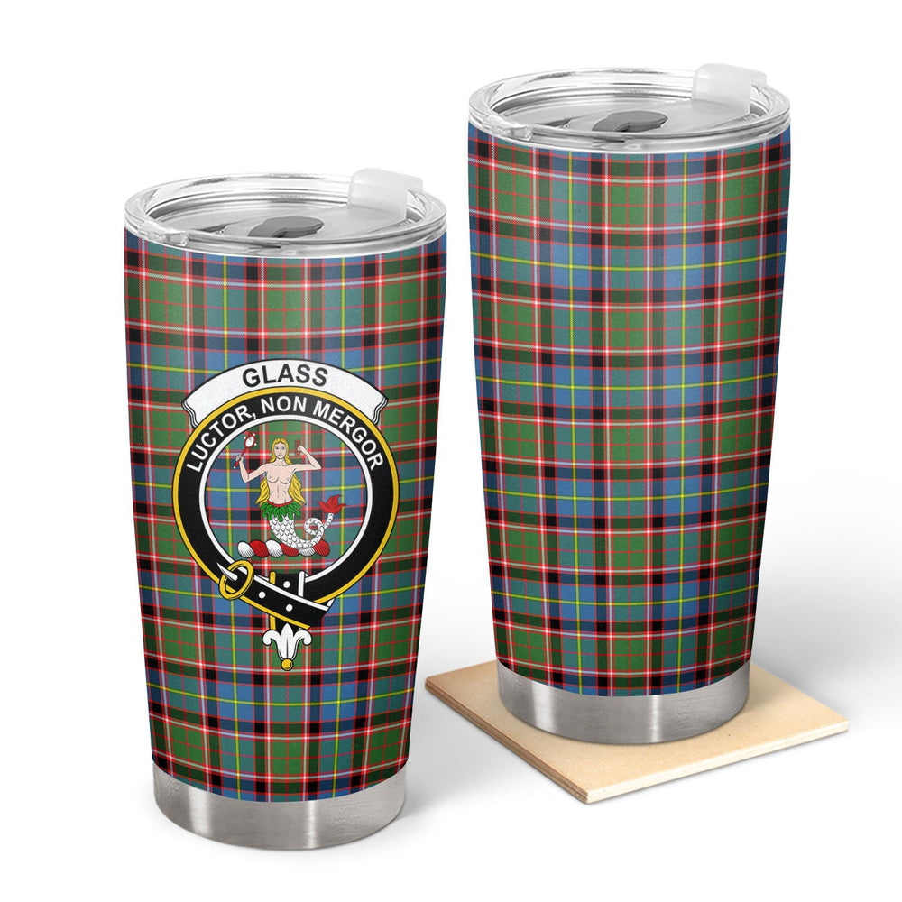 Clan Glass Tartan Crest Tumbler IJ49 Clan Glass Tartan Today   