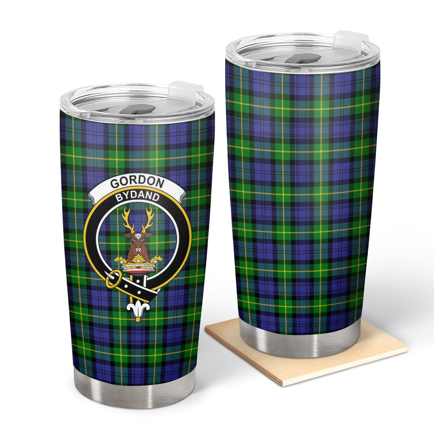 Clan Gordon Modern Tartan Crest Tumbler CF95 Clan Gordon Tartan Today   
