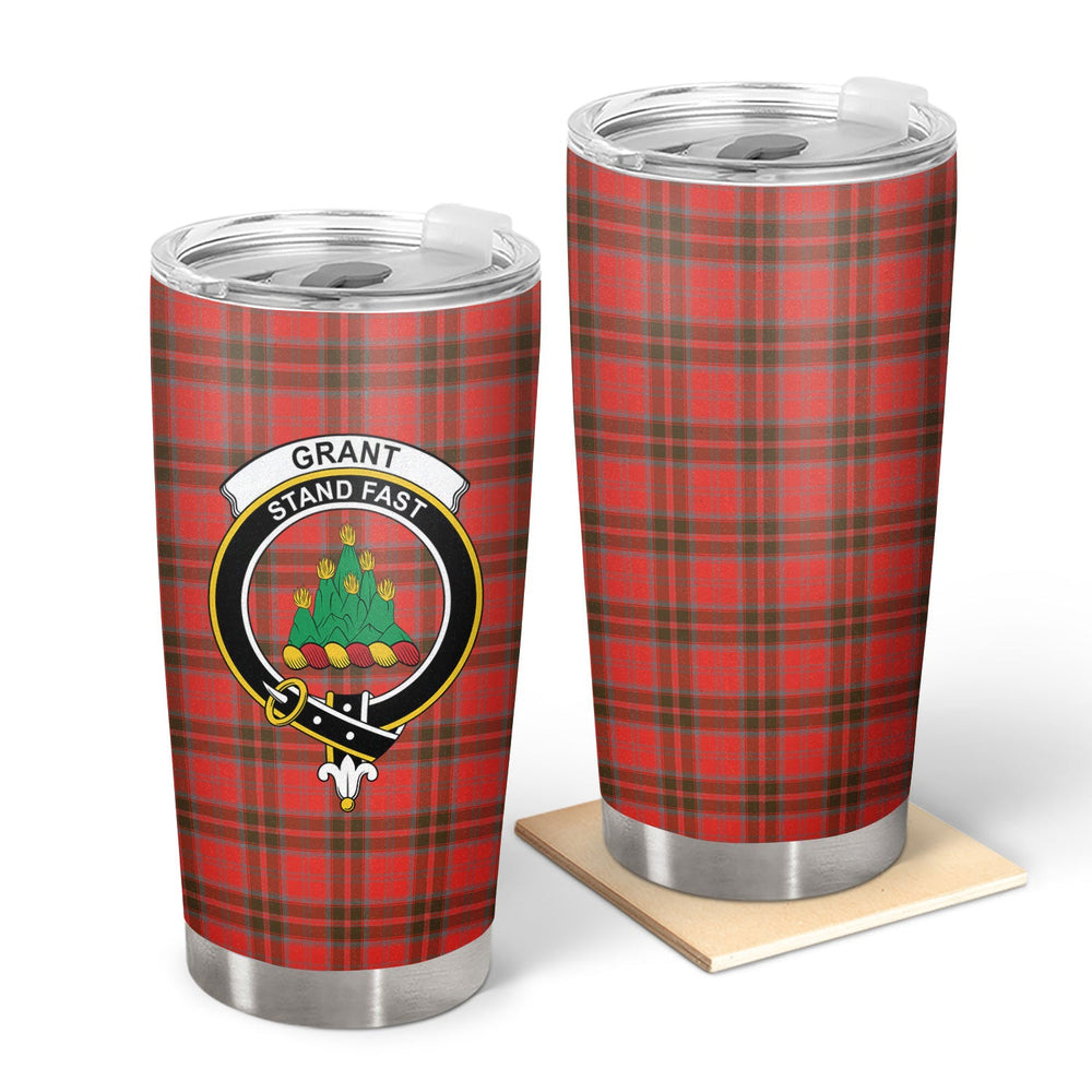 Clan Grant Weathered Tartan Crest Tumbler RC40 Clan Grant Tartan Today   