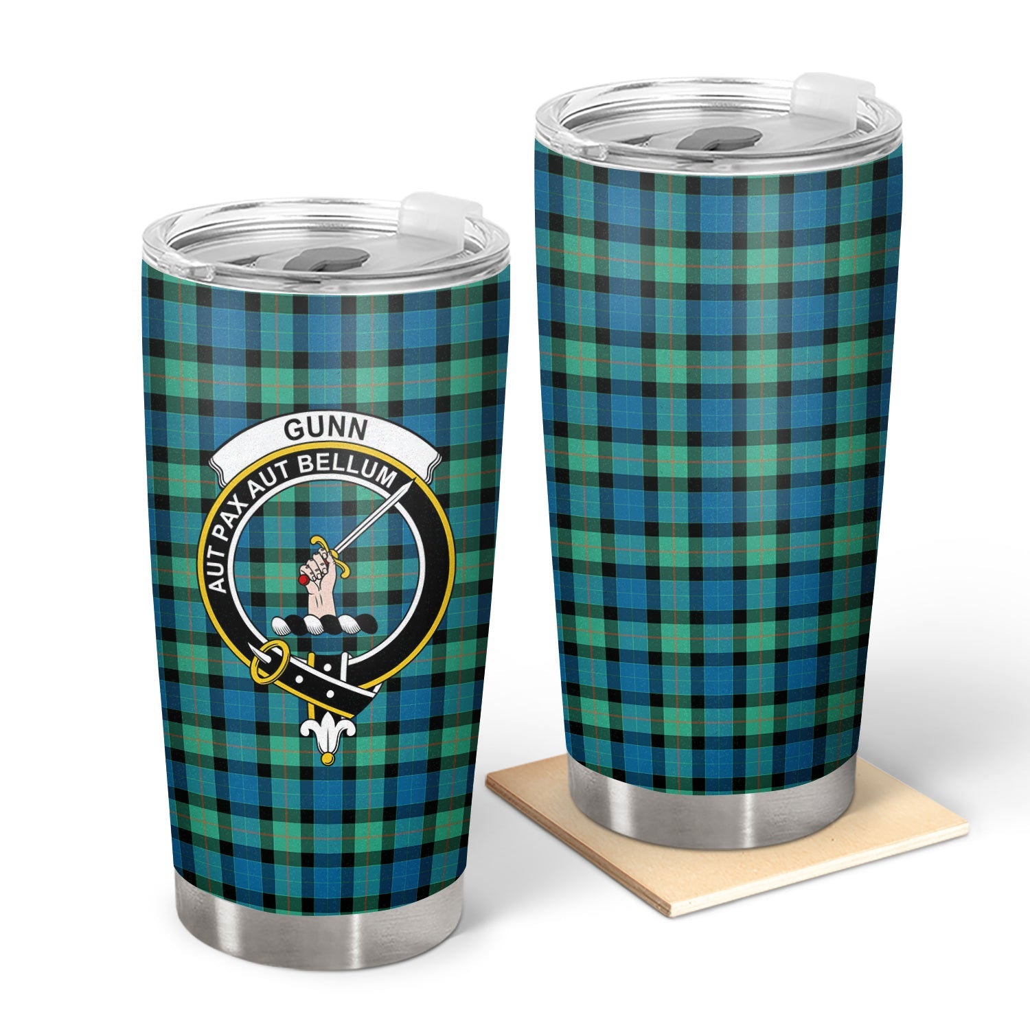 Clan Gunn Ancient Tartan Crest Tumbler GZ87 Clan Gunn Tartan Today   