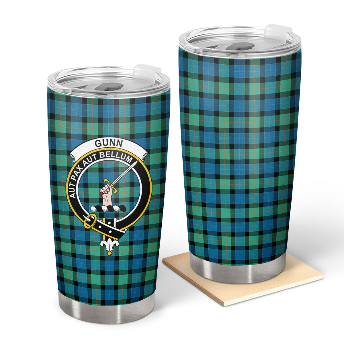 Clan Gunn Ancient Tartan Crest Tumbler GZ87 Clan Gunn Tartan Today   