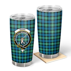 Clan Gunn Ancient Tartan Crest Tumbler GZ87 Clan Gunn Tartan Today   