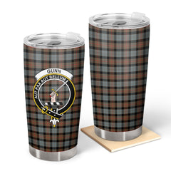 Clan Gunn Weathered Tartan Crest Tumbler GG48 Clan Gunn Tartan Today   