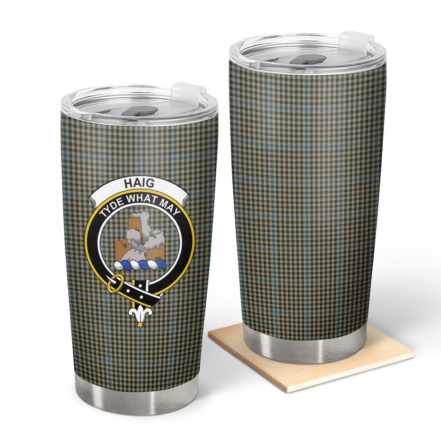 Clan Haig Check Tartan Crest Tumbler ED90 Clan Haig Tartan Today   