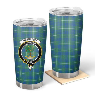 Clan Hamilton Hunting Ancient Tartan Crest Tumbler ZY88
