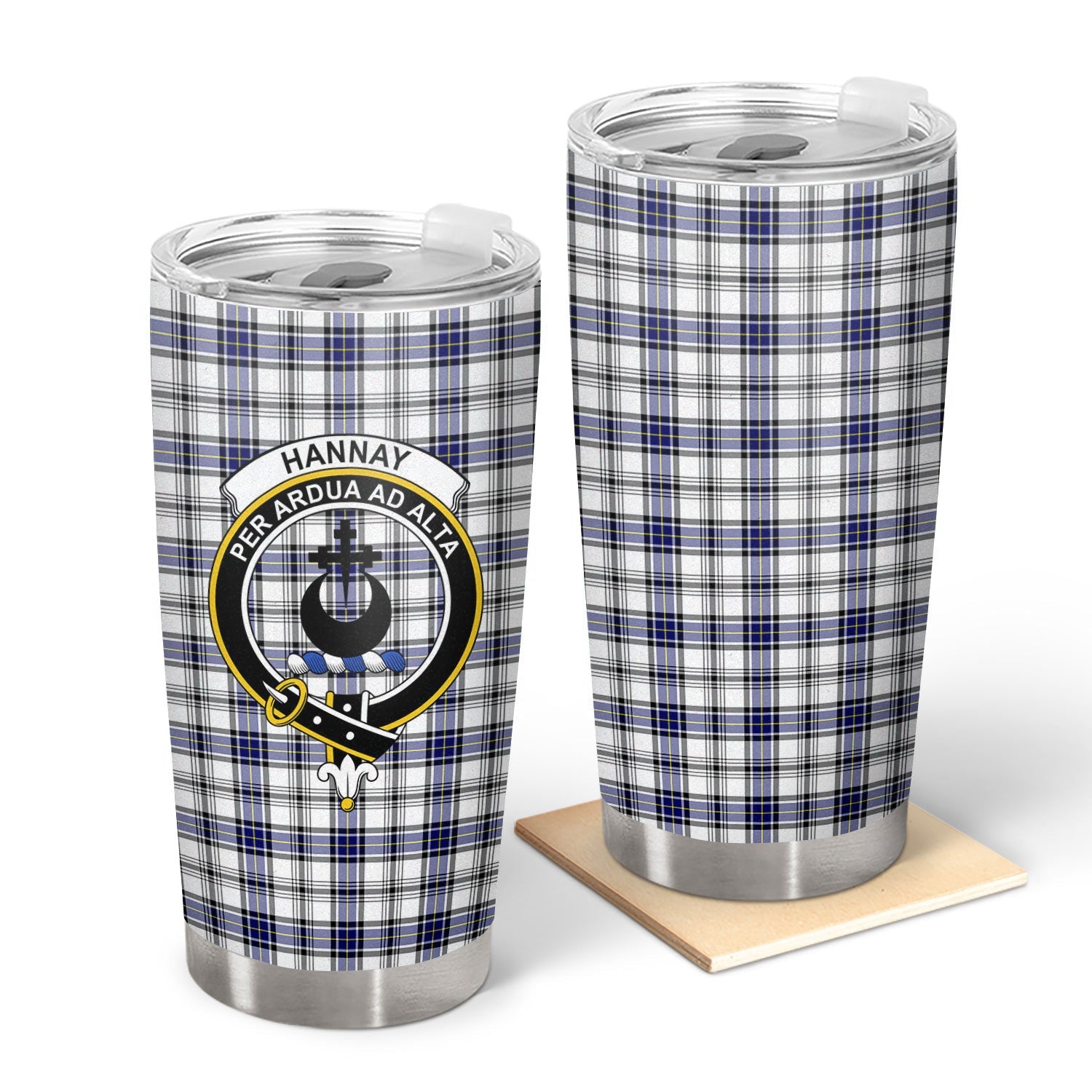 Clan Hannay Modern Tartan Crest Tumbler YO57 Clan Hannay Tartan Today   