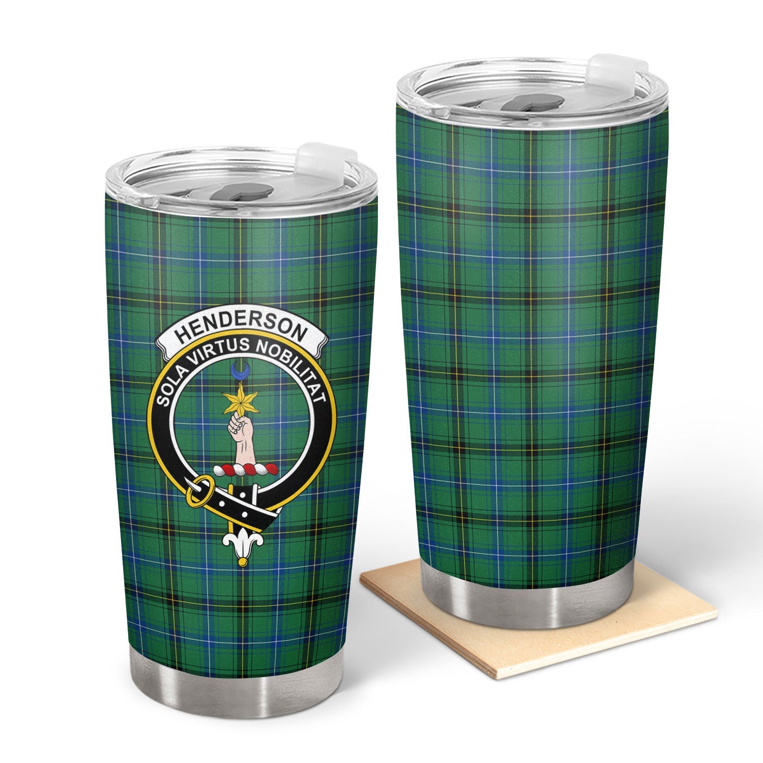 Clan Henderson Ancient Tartan Crest Tumbler MR11 Clan Henderson Tartan Today   