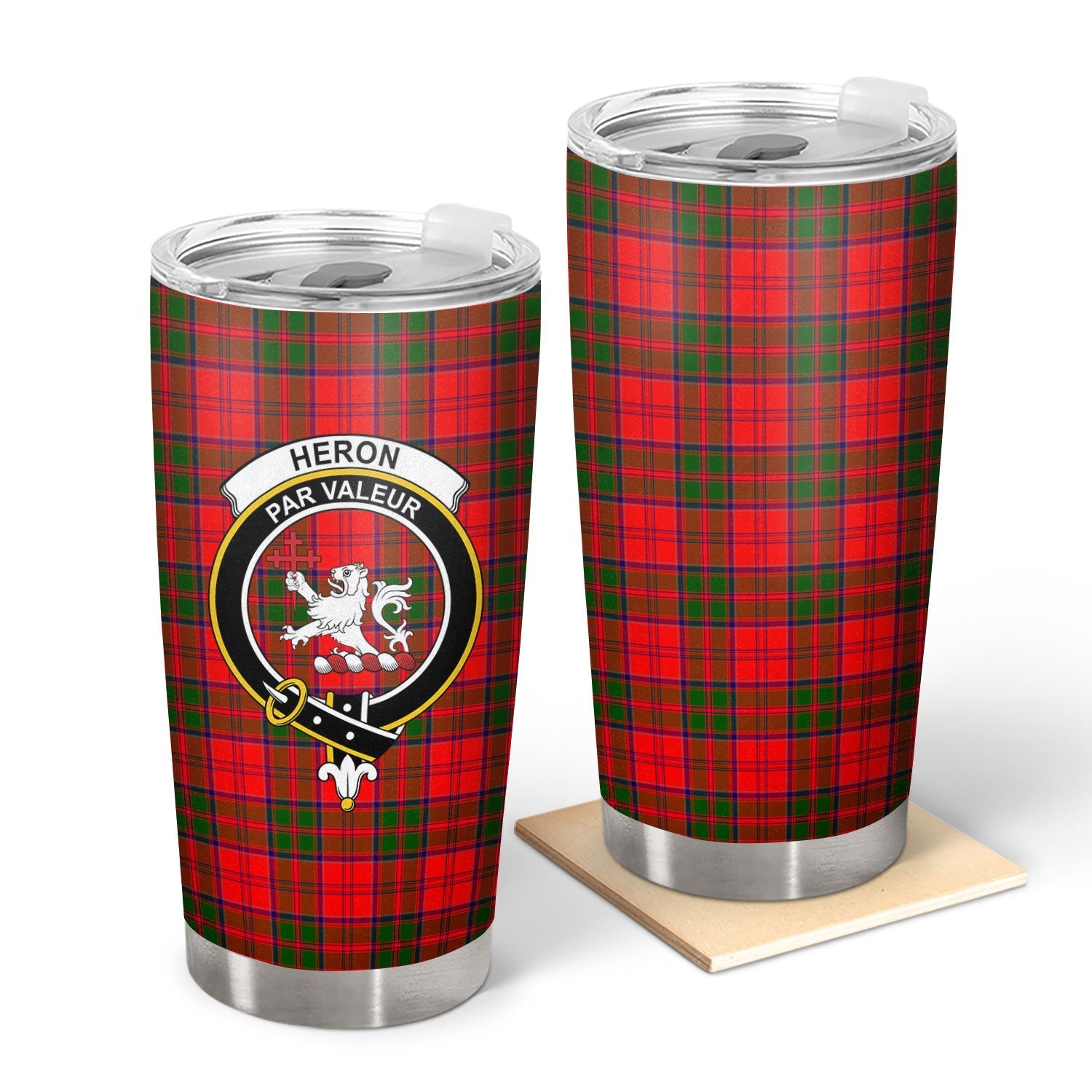 Clan Heron Tartan Crest Tumbler OZ41 Clan Heron Tartan Today   