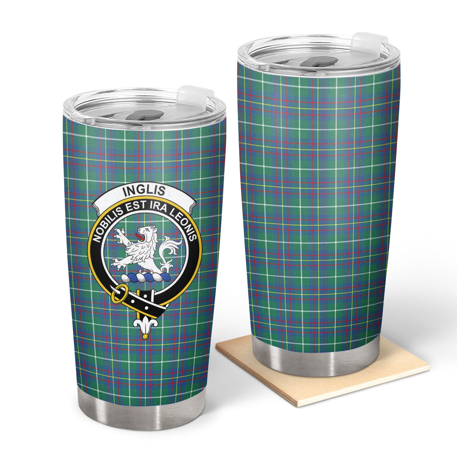 Clan Inglis Ancient Tartan Crest Tumbler RE10 Clan Inglis Tartan Today   