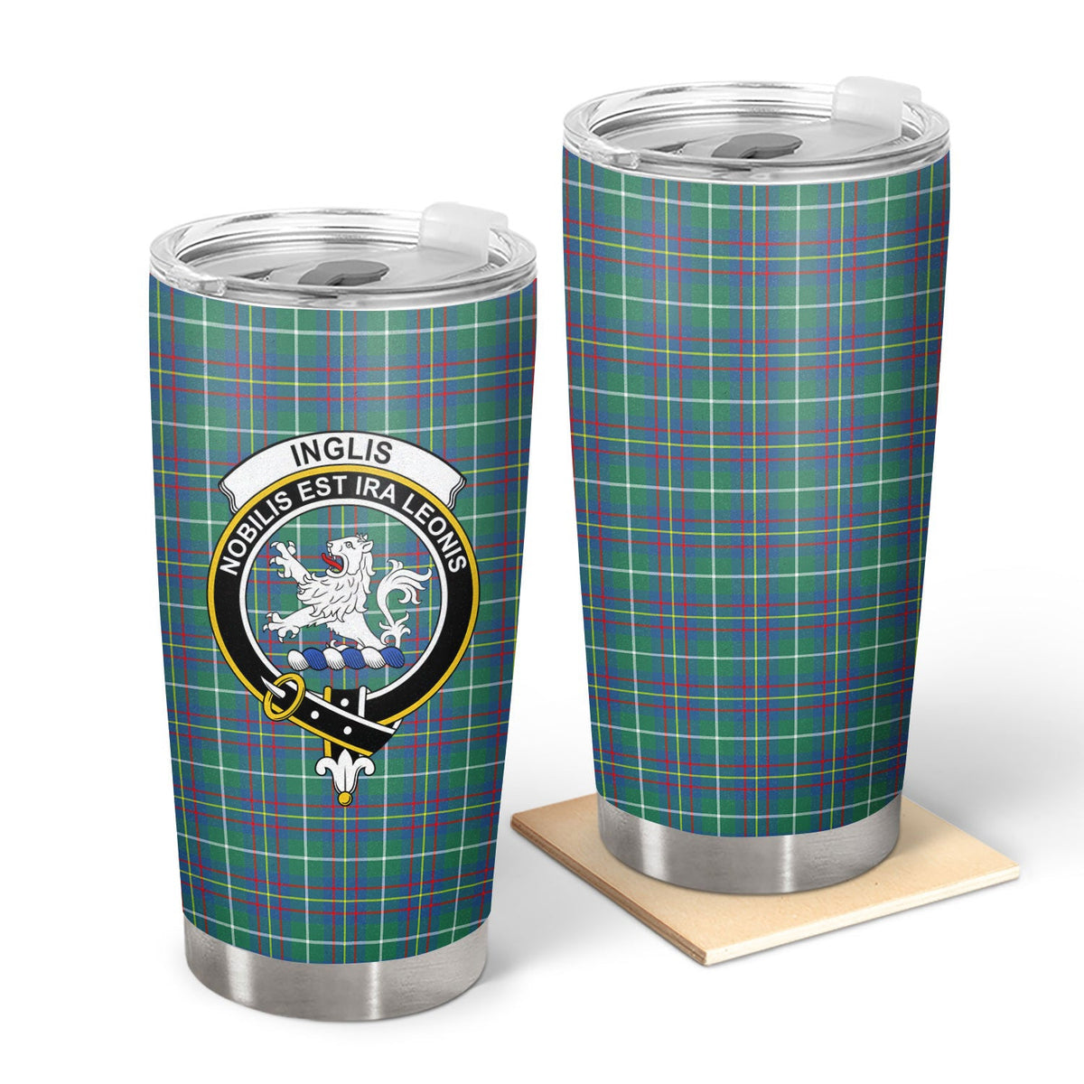 Clan Inglis Ancient Tartan Crest Tumbler RE10 Clan Inglis Tartan Today   