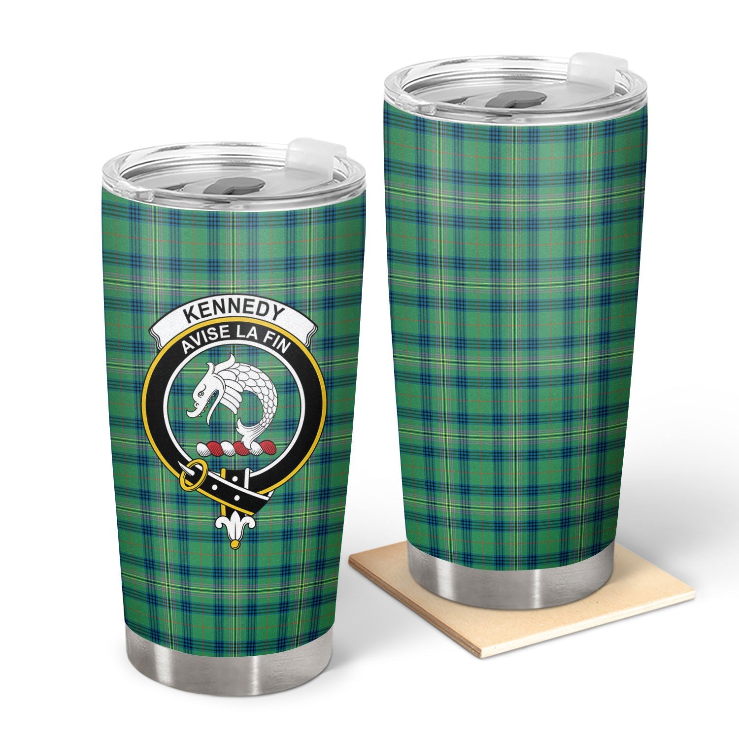 Clan Kennedy Ancient Tartan Crest Tumbler HM35 Clan Kennedy Tartan Today   