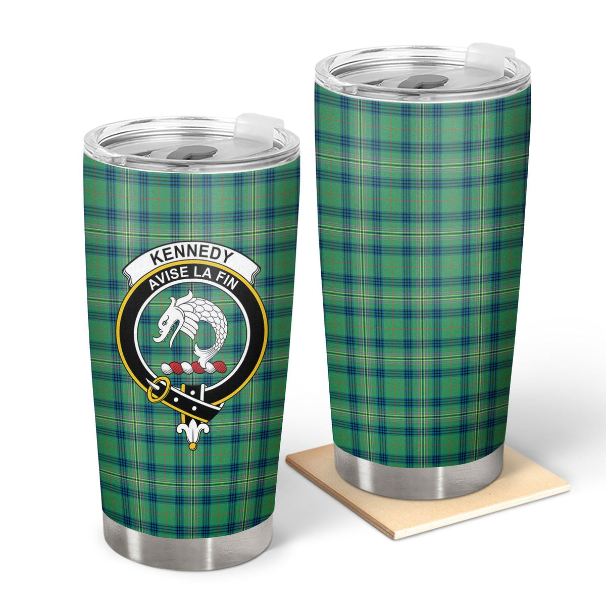 Clan Kennedy Ancient Tartan Crest Tumbler HM35 Clan Kennedy Tartan Today   