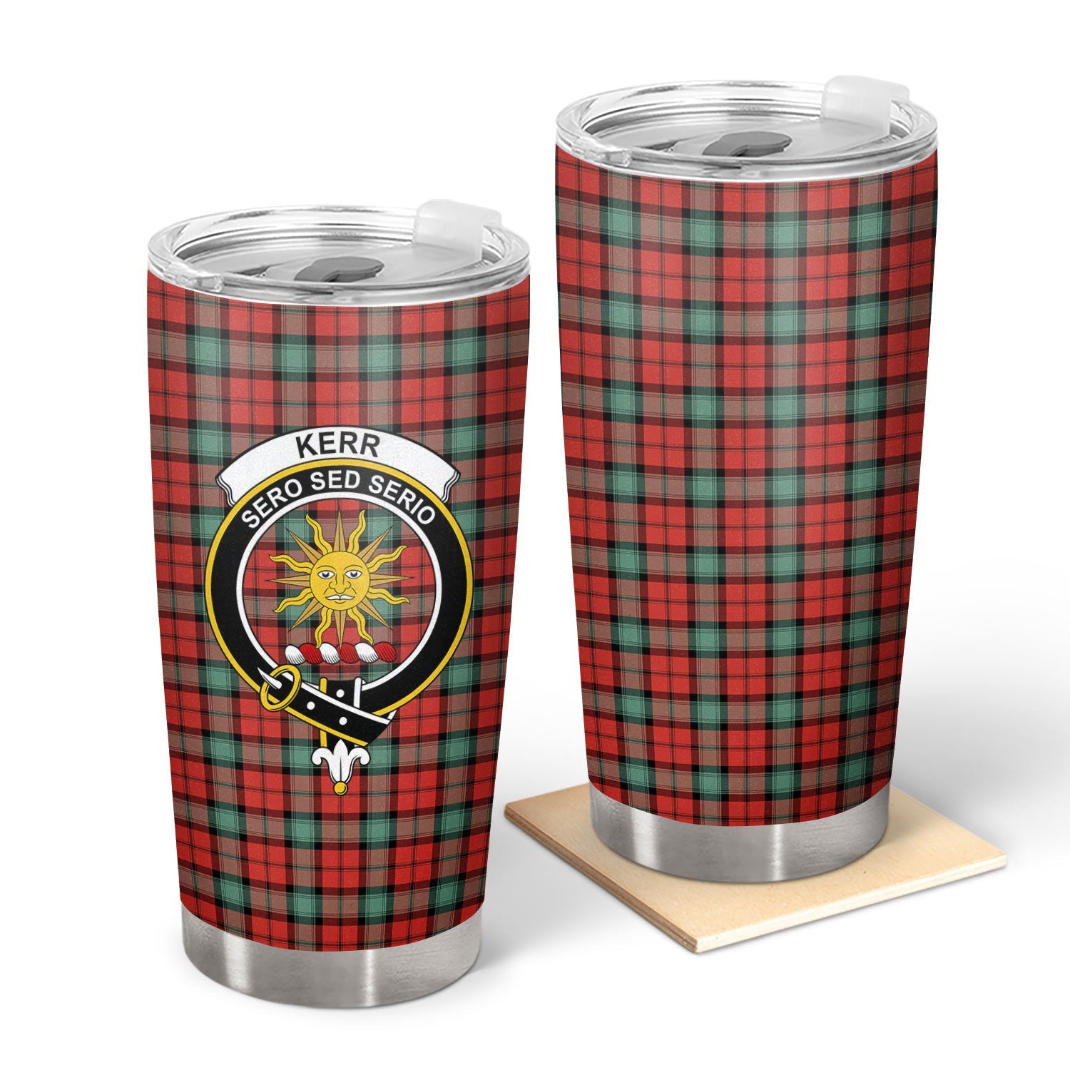Clan Kerr Ancient Tartan Crest Tumbler CD26 Clan Kerr Tartan Today   