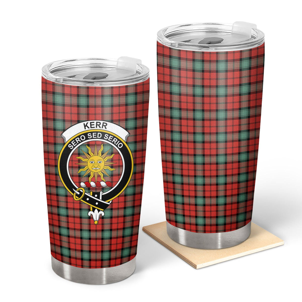 Clan Kerr Ancient Tartan Crest Tumbler CD26 Clan Kerr Tartan Today   