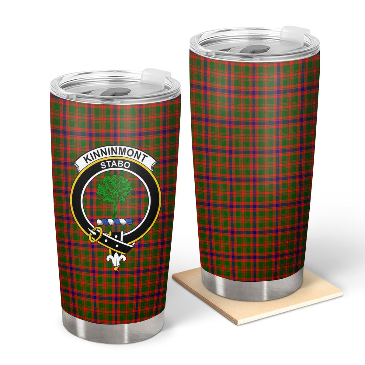 Clan Kinninmont Tartan Crest Tumbler CX28 Clan Hall Tartan Today   