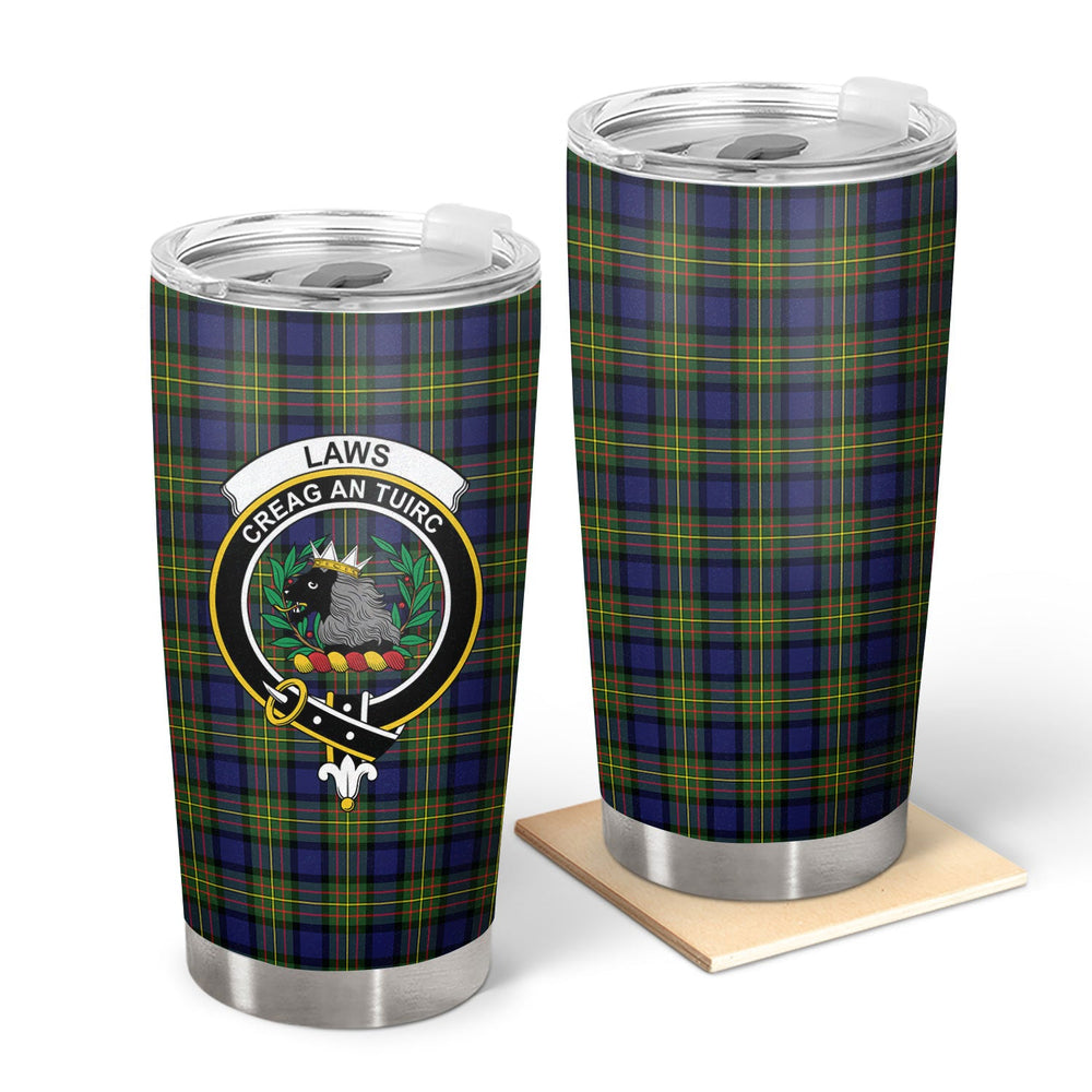 Clan Laws Tartan Crest Tumbler IC82 Clan Hall Tartan Today   