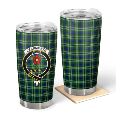 Clan Learmonth Tartan Crest Tumbler