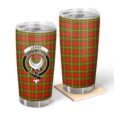 Clan Leask Tartan Crest Tumbler