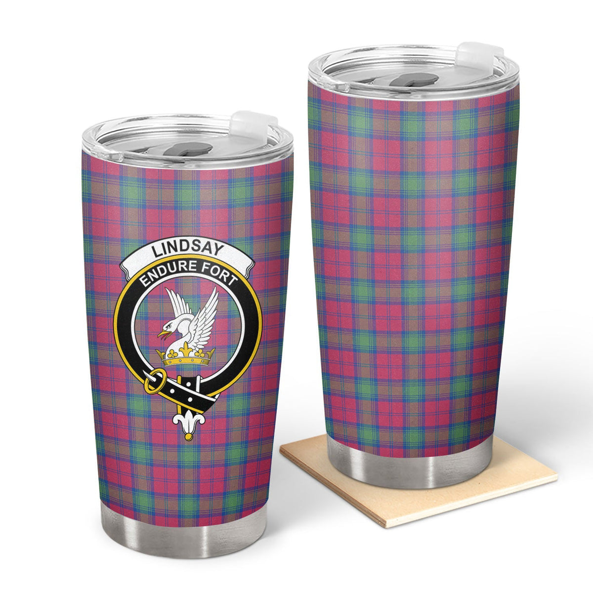 Clan Lindsay Ancient Tartan Crest Tumbler NU14 Clan Lindsay Tartan Today   
