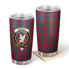 Clan Lindsay Modern Tartan Crest Tumbler KR32 Clan Lindsay Tartan Today   