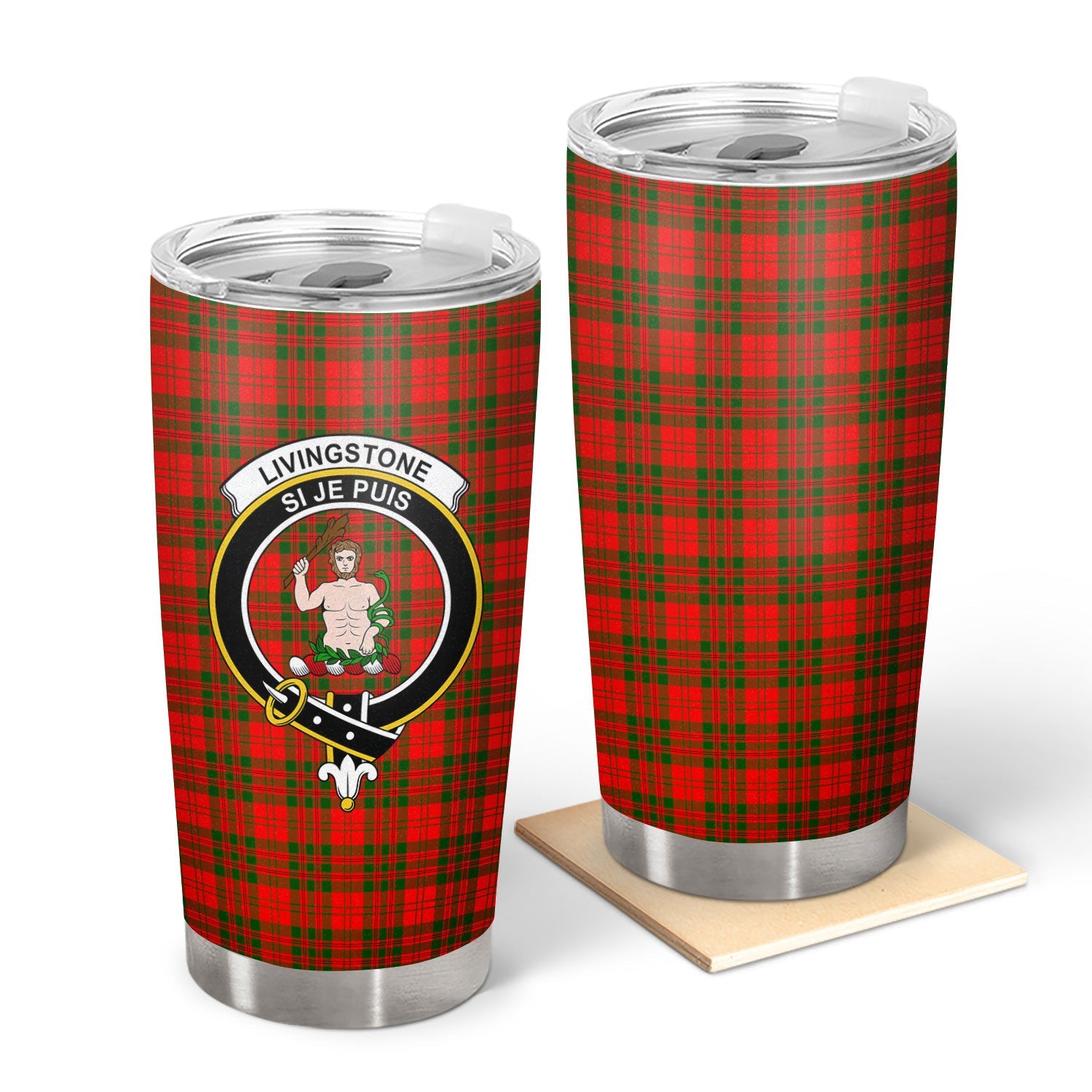 Clan Livingstone Tartan Crest Tumbler GG19 Clan Livingstone Tartan Today   