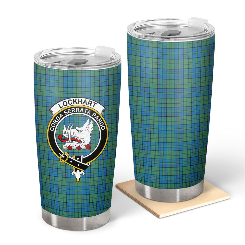 Clan Lockhart Tartan Crest Tumbler KD60 Clan Lockhart Tartan Today   