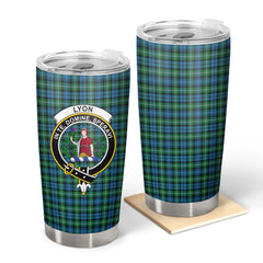 Clan Lyon Tartan Crest Tumbler AY49 Clan Hall Tartan Today   