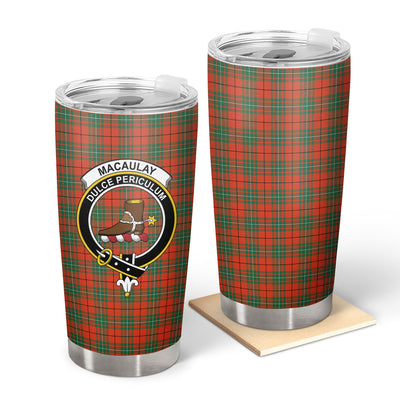 Clan MacAulay Ancient Tartan Crest Tumbler EQ11