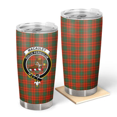 Clan MacAuley Ancient Tartan Crest Tumbler TW73 Clan Hall Tartan Today   