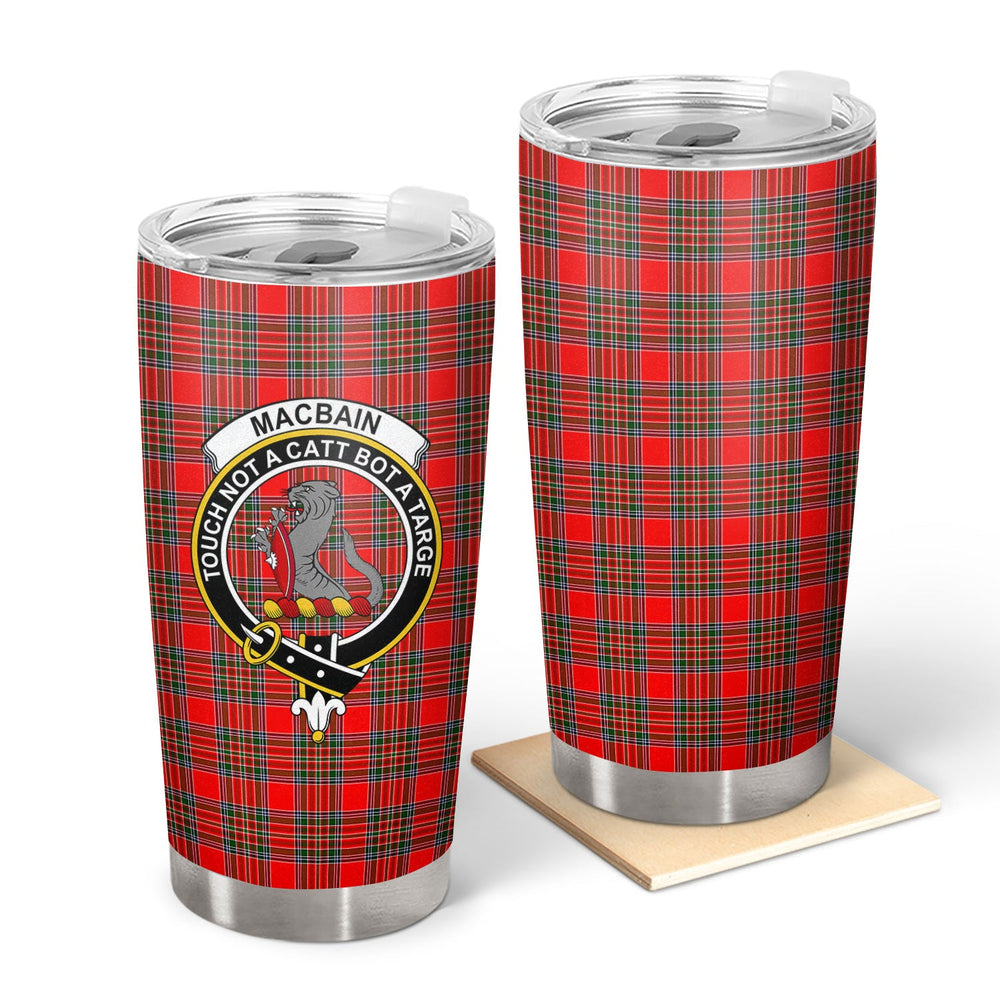 Clan MacBain Tartan Crest Tumbler PO84 Clan MacBain Tartan Today   