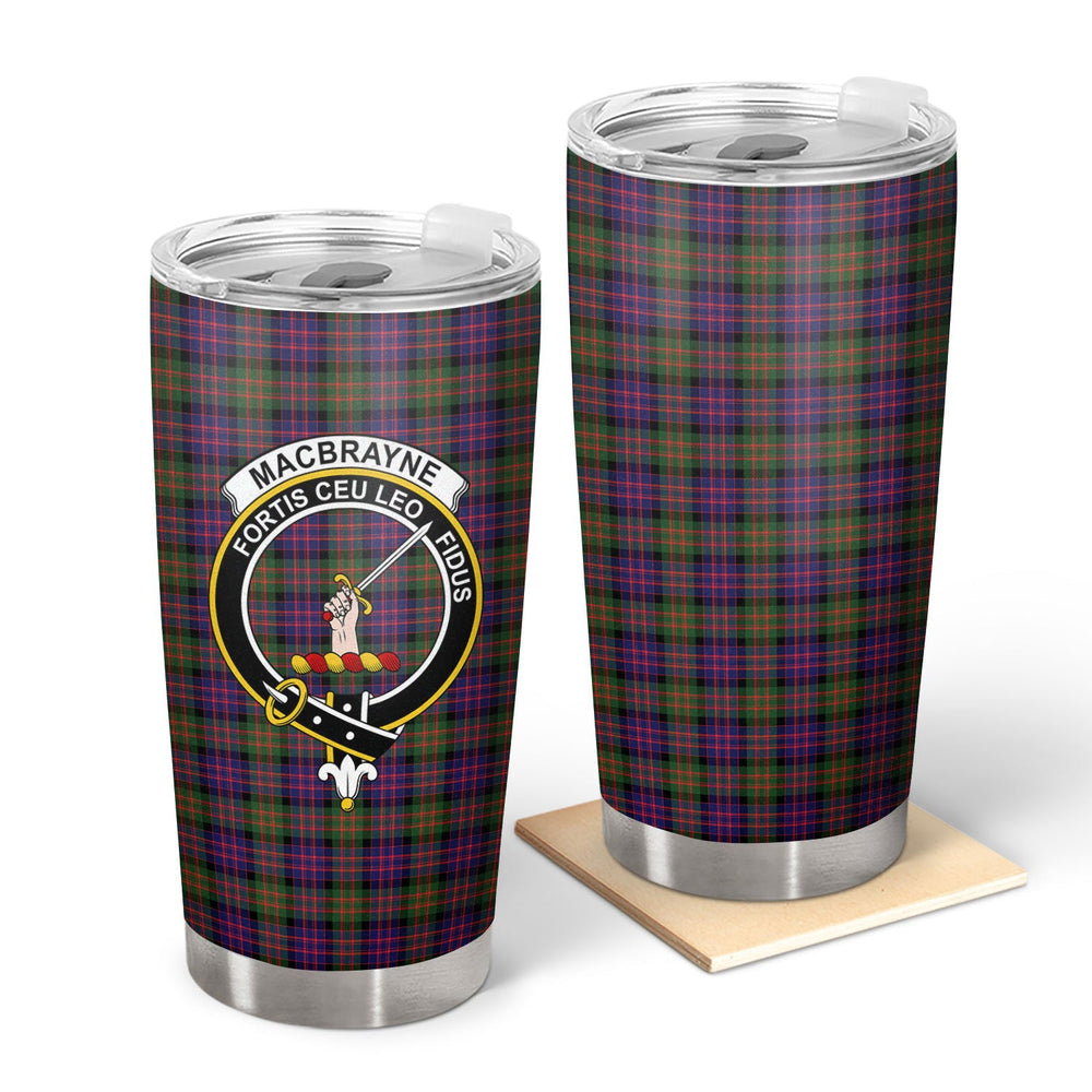 Clan MacBrayne Tartan Crest Tumbler OP81 Clan Hall Tartan Today   