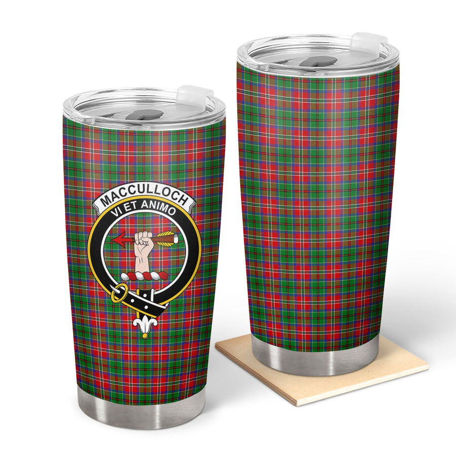 Clan MacCulloch (McCulloch) Tartan Crest Tumbler