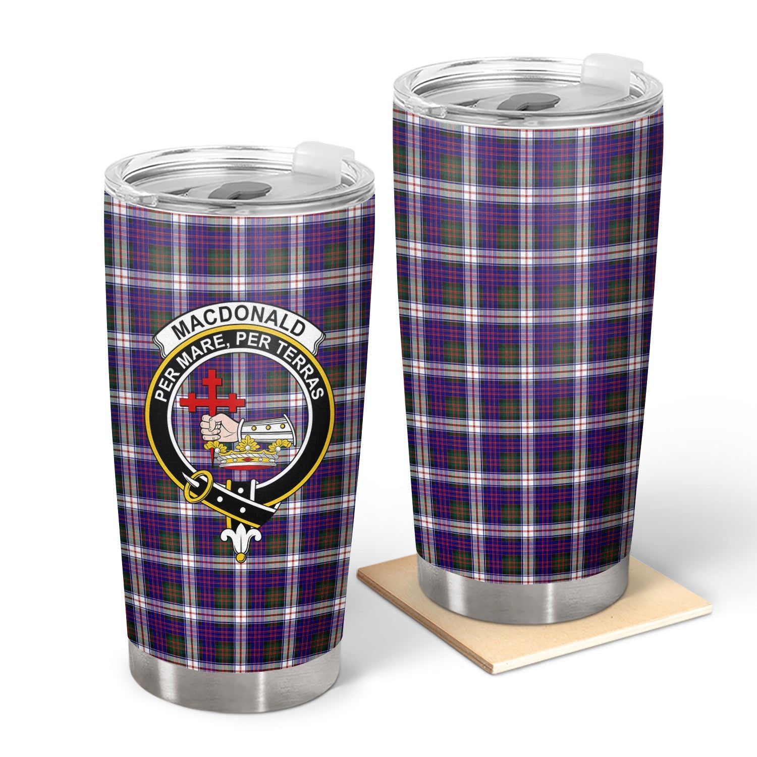 Clan MacDonald Dress Modern Tartan Crest Tumbler MQ70 Clan MacDonald Tartan Today   