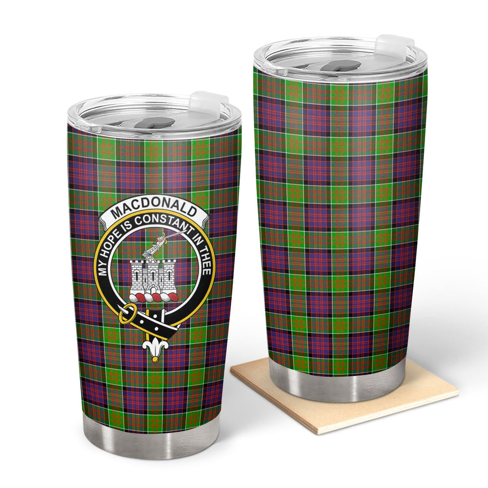 Clan MacDonald (Ranald) Tartan Crest Tumbler BG22 Clan MacDonald Tartan Today   