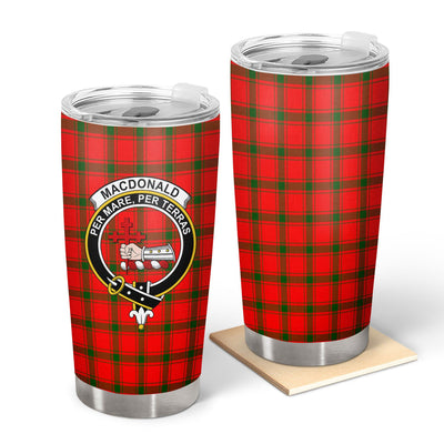 Clan MacDonald of Sleat Tartan Crest Tumbler QE94