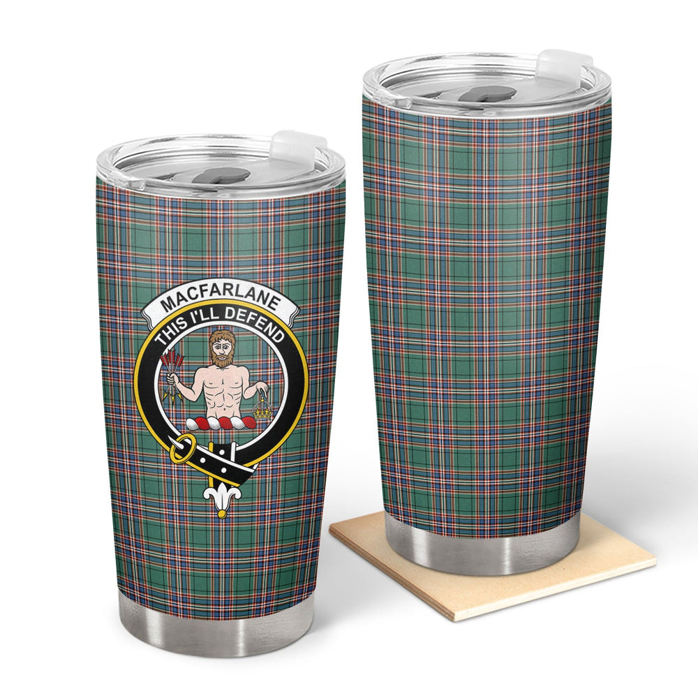 Clan MacFarlane Hunting Ancient Tartan Crest Tumbler AP79 Clan MacFarlane Tartan Today   