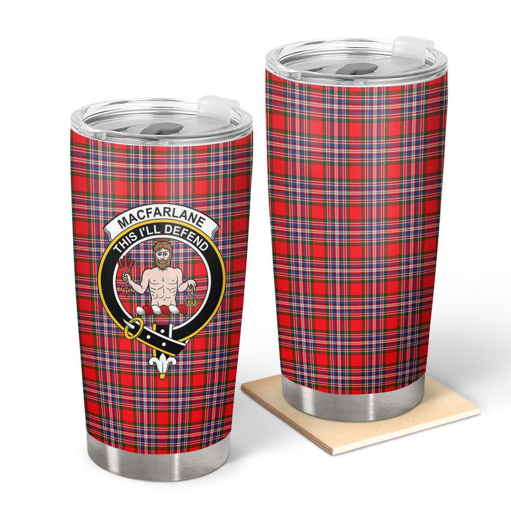 Clan MacFarlane Modern Tartan Crest Tumbler EJ55 Clan MacFarlane Tartan Today   