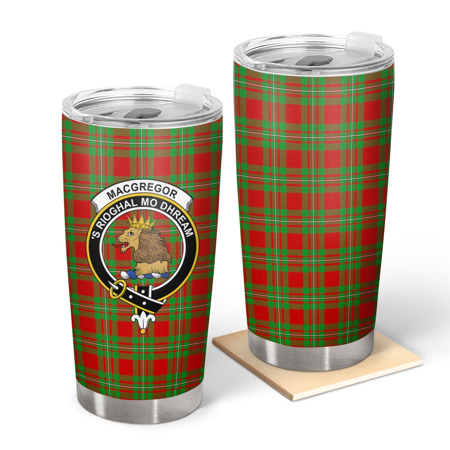 Clan MacGregor Modern Tartan Crest Tumbler UN66 Clan MacGregor Tartan Today   