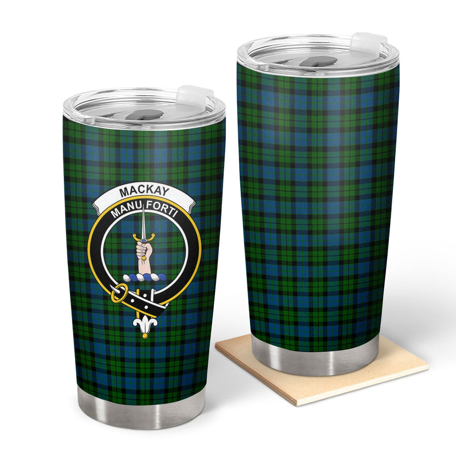 Clan MacKay Modern Tartan Crest Tumbler
