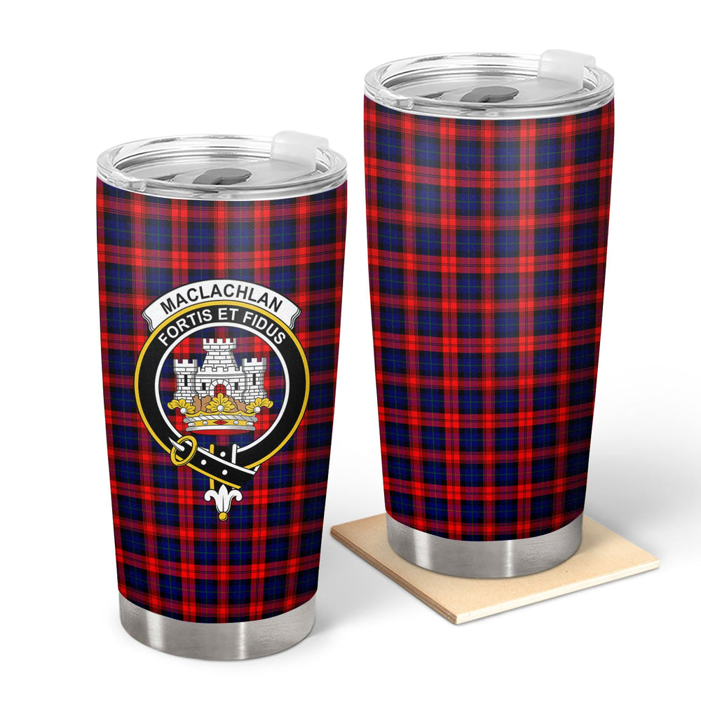 Clan MacLachlan Modern Tartan Crest Tumbler WS32 Clan Hall Tartan Today   