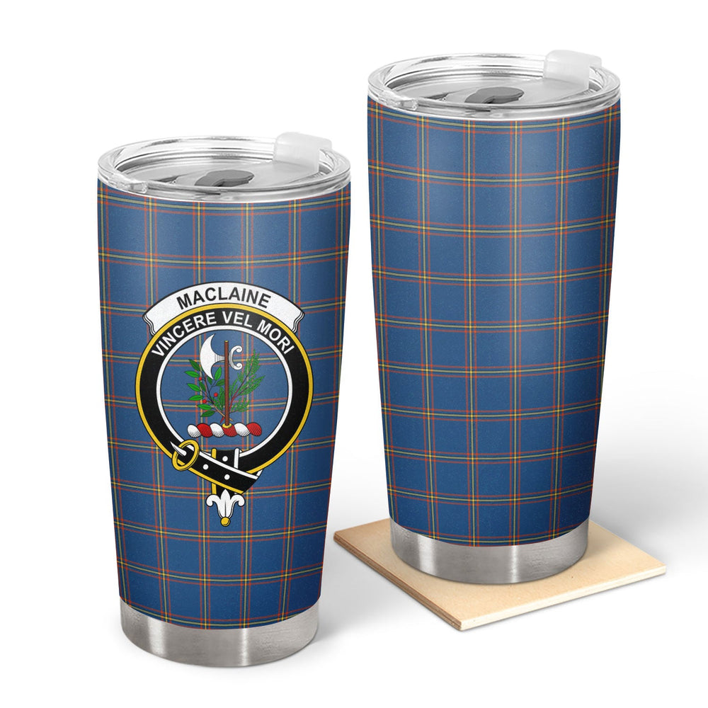 Clan MacLaine of Loch Buie Hunting Ancient Tartan Crest Tumbler MY15 Clan Hall Tartan Today   
