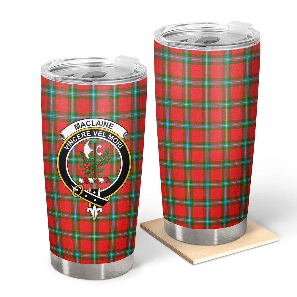 Clan MacLaine of Loch Buie Tartan Crest Tumbler CQ87 Clan Hall Tartan Today   