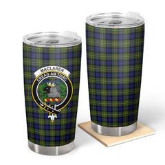Clan MacLaren Modern Tartan Crest Tumbler JM56 Clan Hall Tartan Today   